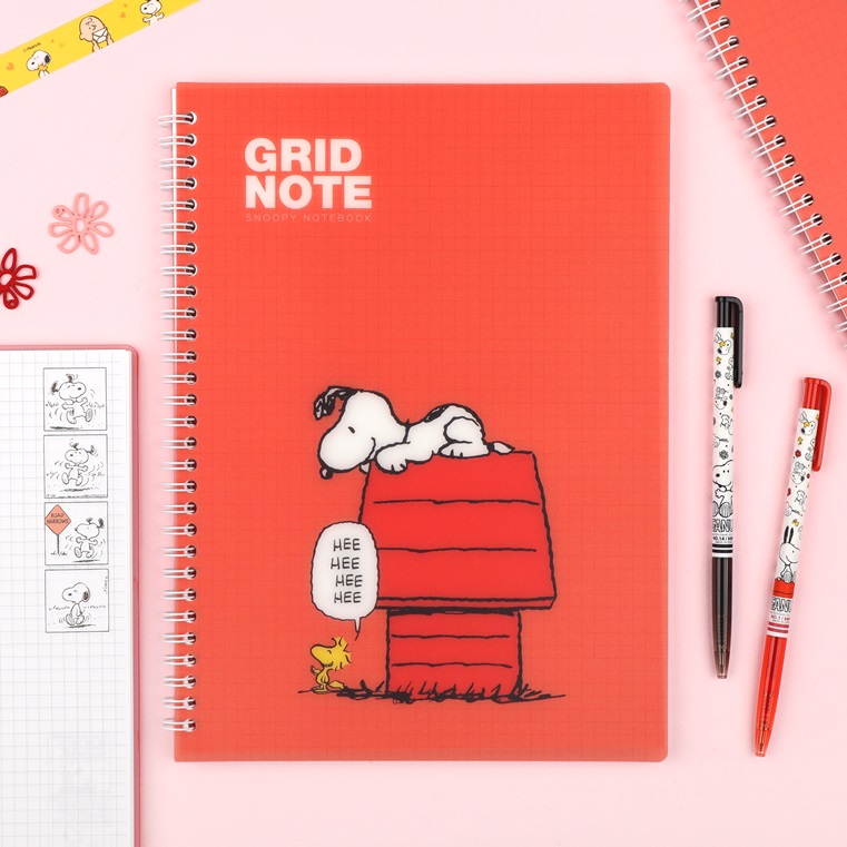 Peanuts PP Hardcover Notebook 120 Pages – Red - Gallery Image