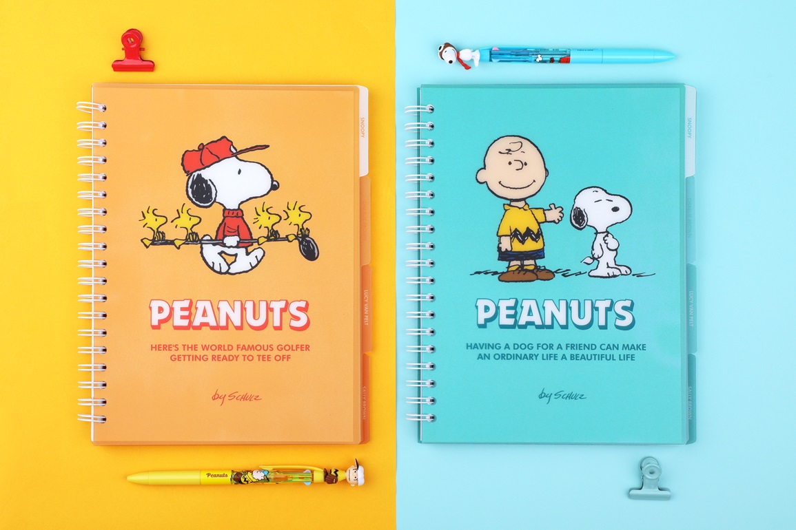 Peanuts Index Notebook L 160 Pages/ Mint - Gallery Image