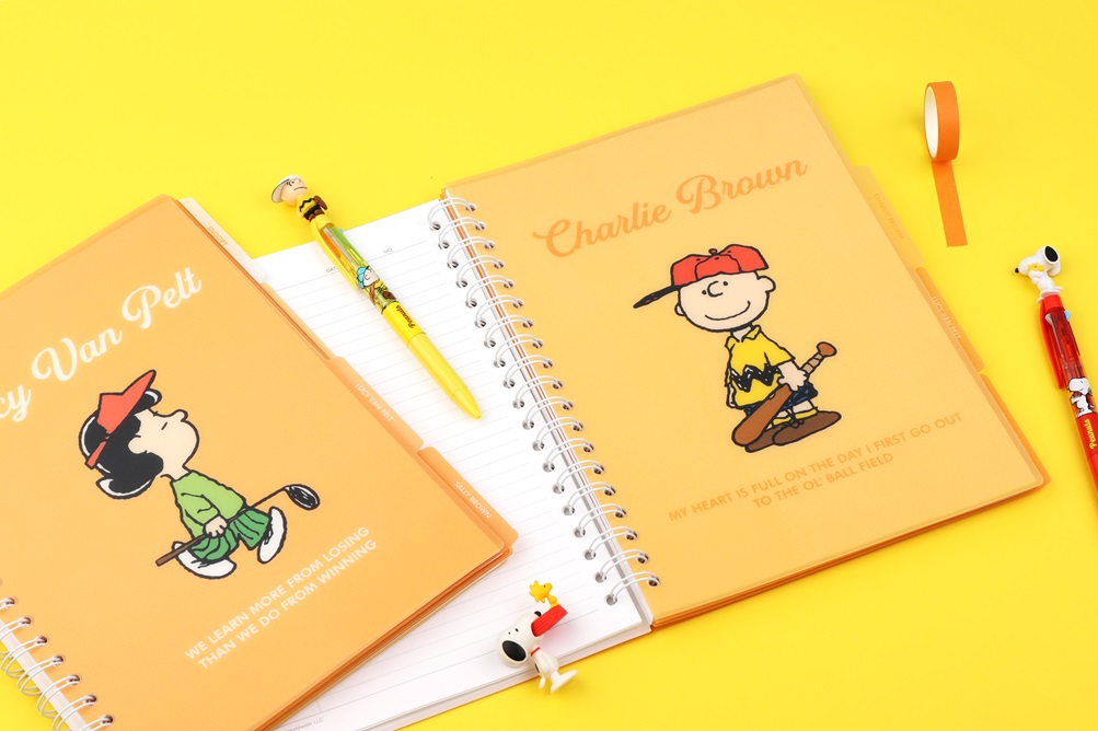 Peanuts Index Notebook L 160 Pages/ Yellow - Gallery Image