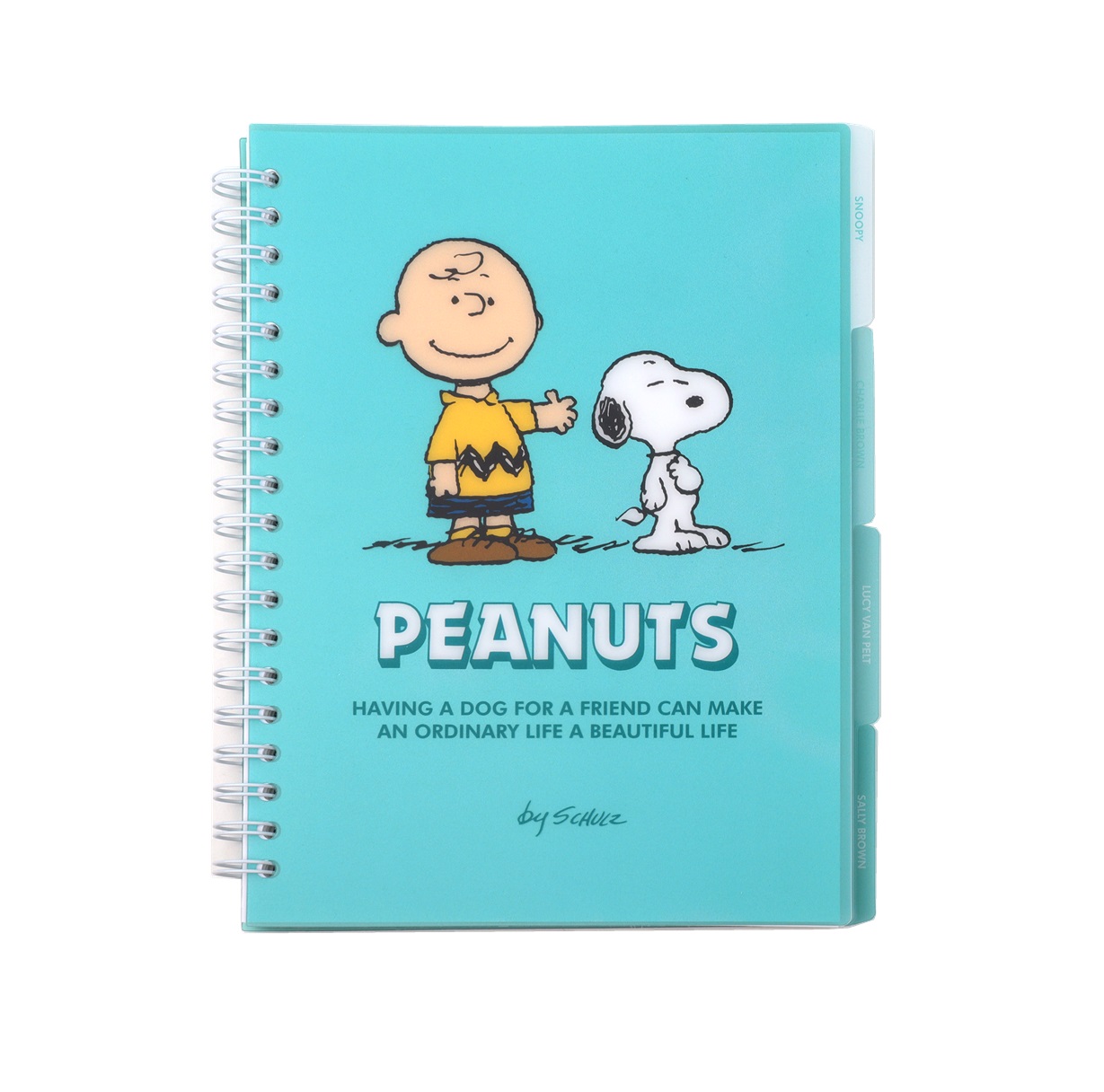 Peanuts Index Notebook L 160 Pages/ Mint - Gallery Image