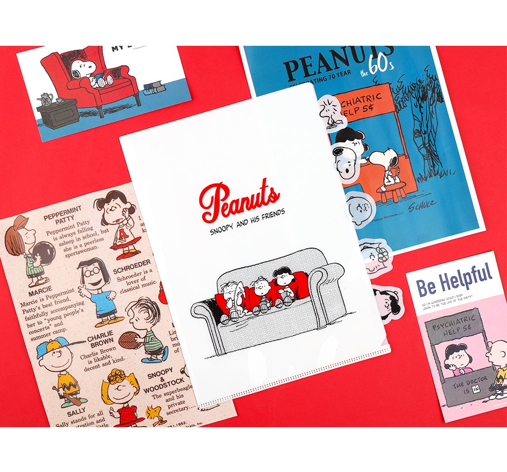 Peanuts 5-Pocket File Folder – White - Gallery Image