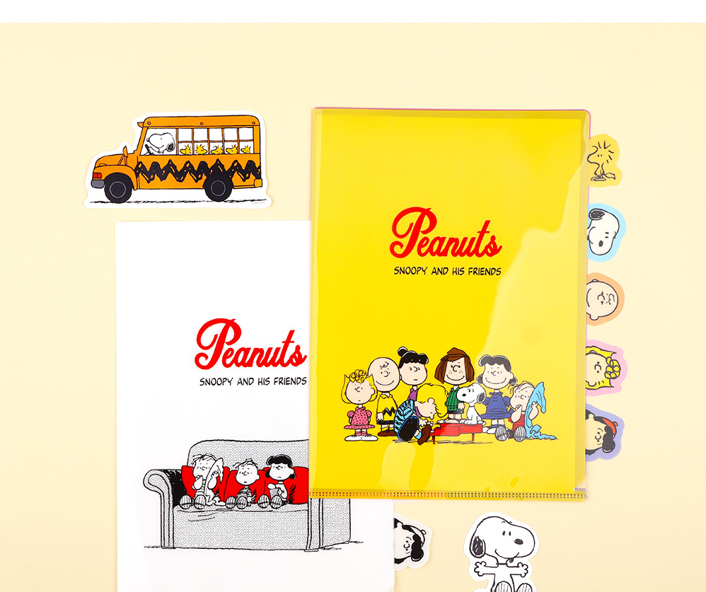 Peanuts 5-Pocket File Folder – Yellow - Gallery Image