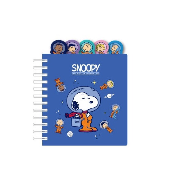 Peanuts PP Hardcover Index Note 100 Pages – Blue - Gallery Image